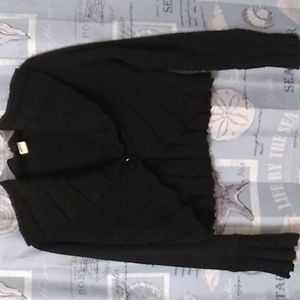 Girls Warrior Girl Black one button sweater size M